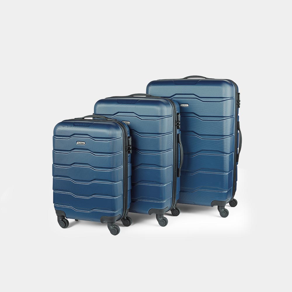 Spexlb Luggage Piece Set Carry On Suitcase PC ABS Spinner, Blue  スーツケース、キャリーバッグ