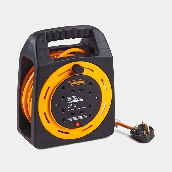15m 4-Gang Extension Reel, Extension Leads