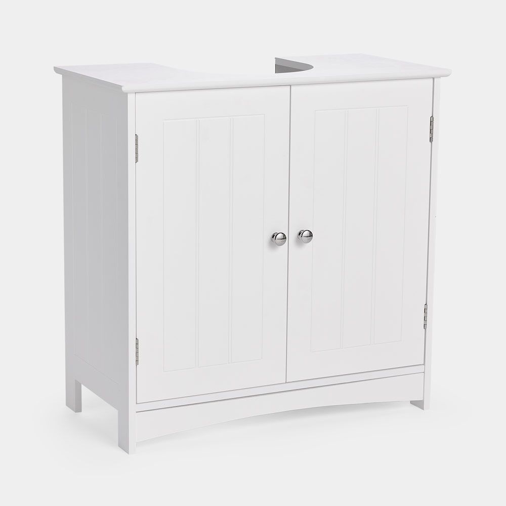 Priano Bathroom Sink Cabinet Under Basin Unit Cupboard Storage Furniture  White 